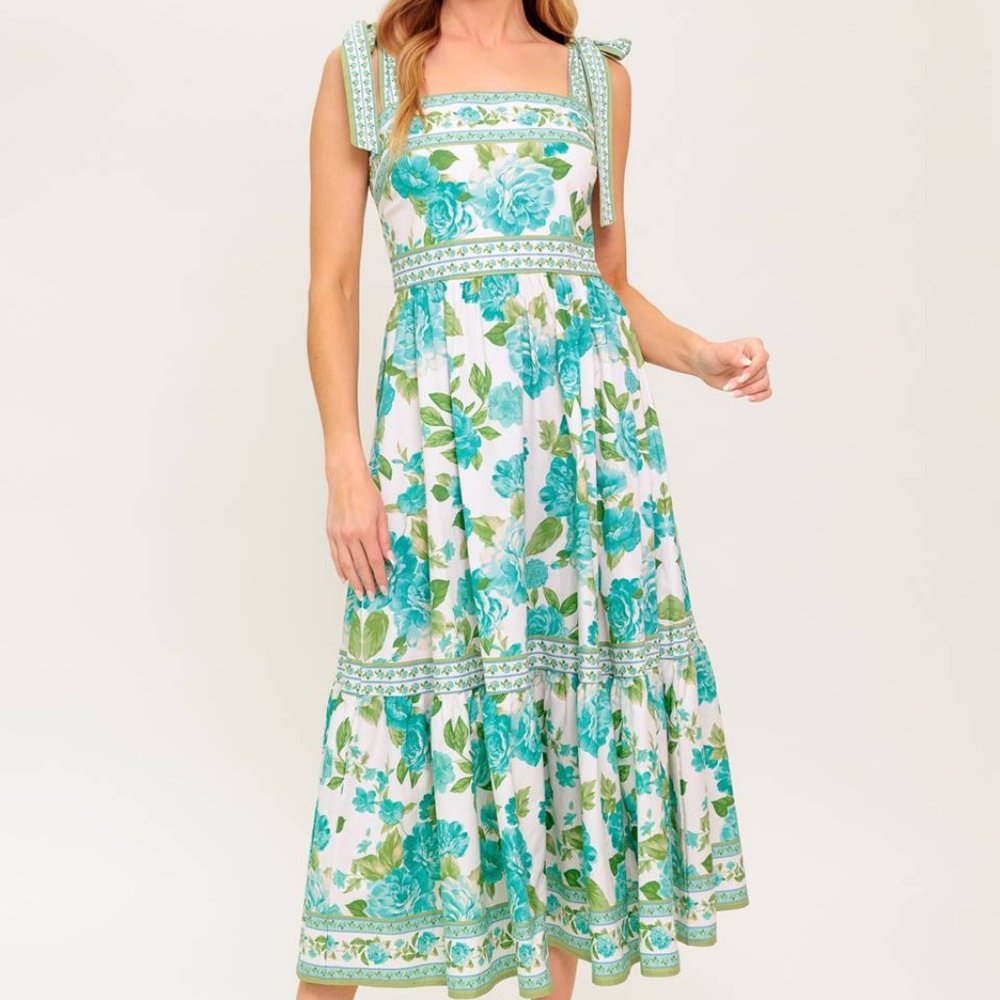 EXCELLENT CONDITION FLYING TOMATO “WRITTEN IN THE SKY” WOVEN MIDI DRESS
